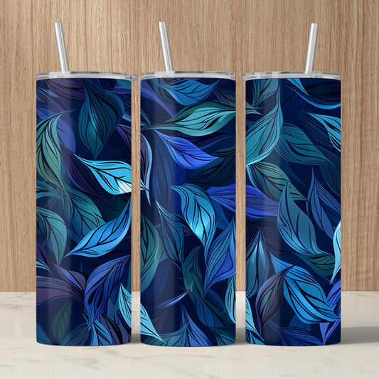 Blue Leaves 20oz Tumbler