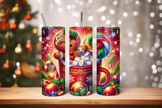 Gingerbread Man Christmas Tumbler