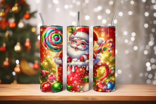 Colorful Santa Tumbler