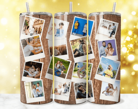 590ml/20oz tumbler custom made with family photos