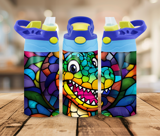 Stained Glass Dino Tumbler