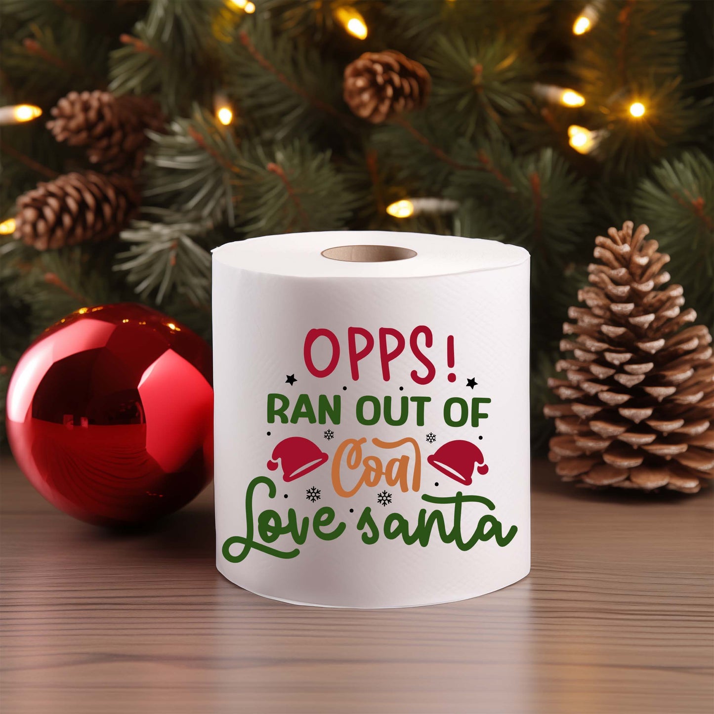 Roll of toilet paper labeled as a 'crappy gift' with humorous packaging